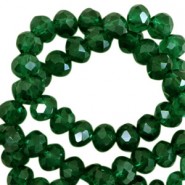 Top Glas Facett Glasschliffperlen 8x6mm rondellen Fairway green-pearl shine coating